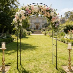 3Pack Heavy-Duty Metal Garden Trellis Rustproof Arched Climbing Plant Support US