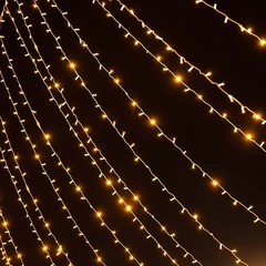 10 ft x 20 ft WARM WHITE LED Curtain String LIGHTS Party Events Home Decorations