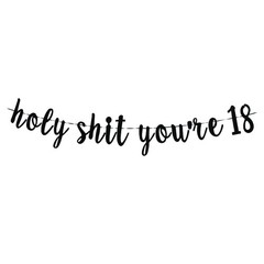Holy S-t You’re 18 Banner -Funny 18 Years Old Birthday Decorations, Funny 18&…