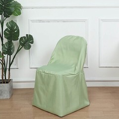 10 Sage Green Polyester FOLDING CHAIR COVERS Wedding Banquet Reception