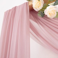 Dusty Rose Wedding Arch Draping Fabric 1 Panel 29″ x 6.6 Yards Extra Long