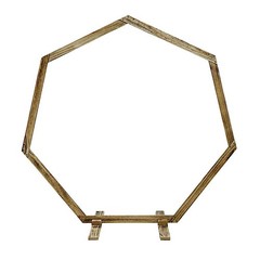 7 ft NATURAL Geometric Wood Wedding Arch Backdrop Stand Party Events Supplies