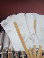 Handmade Paper Bamboo Fans For Wedding Occasion Decoration Favor Gift