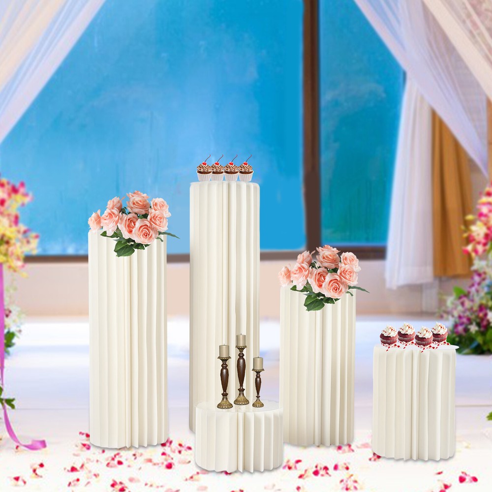 20-100cm Flower Stand Plinth Floral Display Wedding Centerpieces Stand 5 Pack