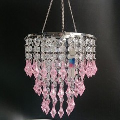 1PCS Assembled 50CM Hanger 22CM Centerpiece Frame Pink Pointed Pendant Acrylic