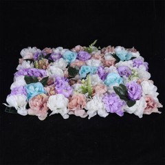 12 Pcs Artificial Flower Grid Panels DIY Flowers Wall Frames Plastic Flower Wall