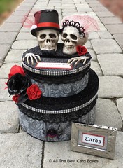 Halloween Wedding,card box,red,personalized,black,#halloween #wedding decoration