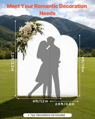 VEVOR Arch Backdrop Stand Metal Arch Backdrop Stand 7.2 ft and 6 ft with Cover
