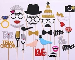 Wedding Photo Booth Props New Design Attached To The Stick US Seller, Ships Free