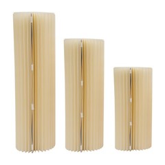 3pcs Foldable Cardboard Columns Display Cylinder Flowers Stand for Wedding Decor