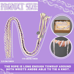 Handfasting Cord Wedding Lasso Rope with Pendants Lazos Para Boda Wedding Cor…