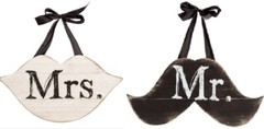His and Hers Rustic Chair Signs
