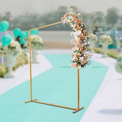 Wedding Arch Metal Rectangle Backdrop Stand Flower Balloon Frame Event 2m*1.5m