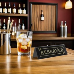 10Pcs Clear Reusable Acrylic Table Signs for Restaurant and Celebration Black