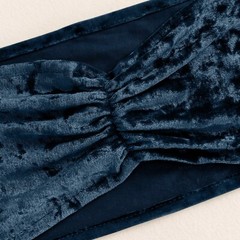 NAVY BLUE 5 Velvet Ruffled STRETCHABLE CHAIR SASHES Wedding Party Decorations