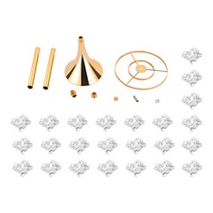 10Pcs Luxurious Acrylic Crystal Flower Stand Wedding Centerpieces on Floor Gold