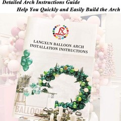 LANGXUN Gold Metal Balloon Arch Kit for Wedding and Birthday Party (Open Box)