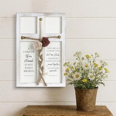 A Cord of Three Strands Wedding Sign, Solid Wood Wedding Rustic Boho Decor, M…