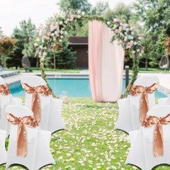 VEVOR 100PCS White Stretch Spandex Folding Chair Covers for Wedding Party Dining