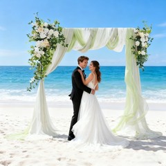 Artificial Flower Arch Kit Silk Arrangement Drapes Wedding Backdrop Decor Set