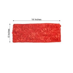 10 Red Satin Rosettes Stretchable Spandex Chair Sashes Party Wedding Decorations