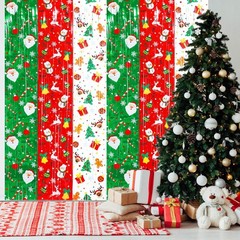 Panelee Christmas Decorations Tinsel Foil Fringe Curtain with Tape Christmas …