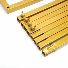 Wedding Square Flowers Stand Stage Gold Decor Backdrop Props Bracket Metal Stand
