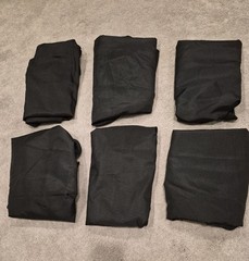 10 Chair Covers Black Wedding Reception Folding Chair Polyester Party Dinner NEW