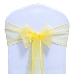 10/20/50pk Organza Chair Sashes Bow Sashes Wedding Banquet Cover Decor Wholesale