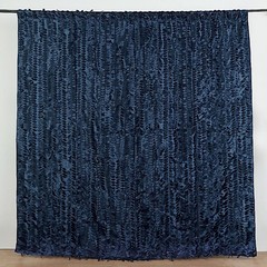 8 ft x 8 ft NAVY BLUE Leaf Petal Taffeta Backdrop Drape CURTAIN Panel Party