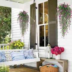 Artificial Hanging Plants Fake Plant Faux Eucalyptus Leaf Greenery Vine JQ