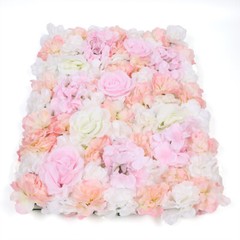 4 PCS Artificial Rose Flower Wall Panel Home Wedding Backdrop Road Floral Decor