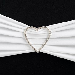 HEART Rhinestones BUCKLES for Chair Sashes Wedding Party Decorations Catering