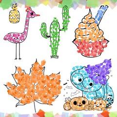 Jyongmer 8000PCS 1 Inch Tissue Paper Squares, 40 Assorted 8000PCS-40Colors