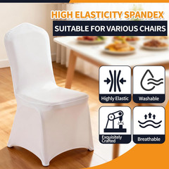 10 Black POLYESTER Folding Flat CHAIR COVERS Wedding Banquet Dinner Decorations