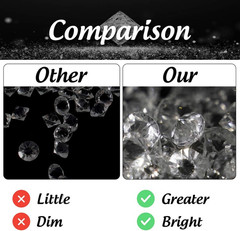 HANSGO 500PCS Diamonds, Mini Clear Glass Fake Crystals for Vase Fillers, Wedding