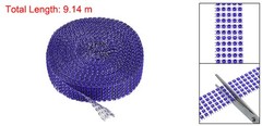 1″x10 Yard Crystal Rhinestones Mesh Ribbon Blue (4mm)