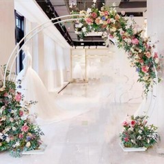 White Metal Wedding Arch Frame Flower Balloon Backdrop Decorative Event Props