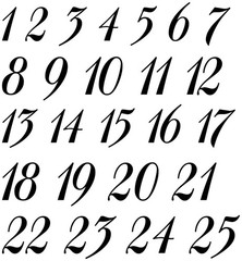 Wedding Table Numbers V3 Vinyl Decals Elegant Reception Seating Family Gathering