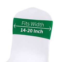 Peomeise 50pcs Emerald Spandex Chair Sashes with Buckle Slider for Wedding, P…