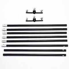 BLACK 10 ft Double Cross Bars Mounting Hardware BACKDROP STAND KIT Wedding Party