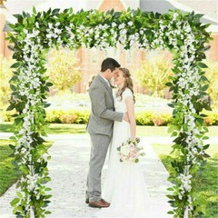 9.8Ft Metal Wedding Arch Backdrop Stand Stage Venue Decorations Flexible Assembl