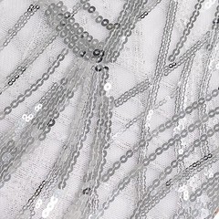 5 SILVER Mesh Embroidered Sequins CHAIR SASHES Party Events Decorations Supplies