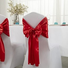 Pack Satin Table Runner 1x 108 Inch, Smooth Table Runners for Wedding 2 Red