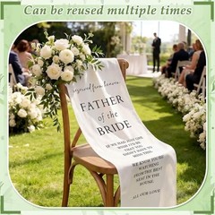 Wedding Memorial Reserved Chair Sign Banner In Loving Memory of Parents Heaven