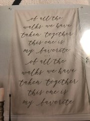 Style Me Pretty Photo Backdrop. 54”X84” NEW WEDDING “Of All The Walks We Have..”
