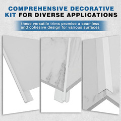 6 Pack Aluminum Trim Kit for Shower Walls & Tub Surrounds – Easy DIY Finish