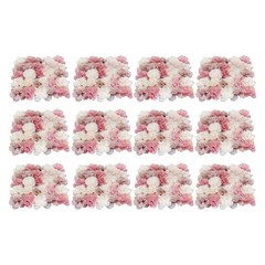 12pcs Flower Wall Backdrops 16.5*16.5in Party Artificial Flower Wall Panels