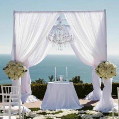 4 Post 10FTx10FT DIY Adjustable Party Wedding Backdrop Stand Canopy Tent Chuppah