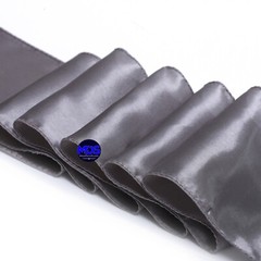 100 SILVER GREY Satin Chair Sashes Bows Wedding Party Banquet Event DIY Décor